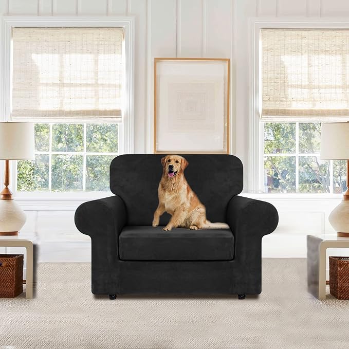 WEERRW Velvet Stretch Chair Sofa Slipcover - Image 2