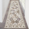 HEBE Hallway Runner Rug 2'x8' Washable Vintage Distressed Area Rugs Non Slip by HEBE