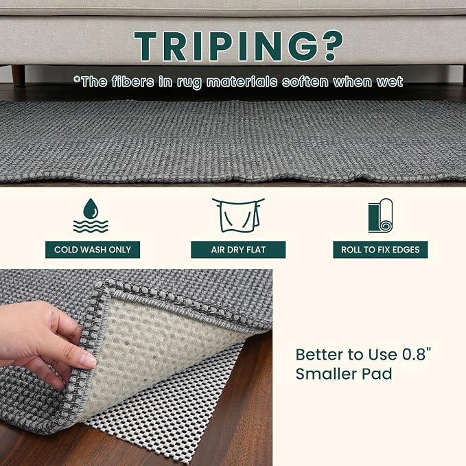 KOZYFLY Washable 4x5 Entry Woven Area Rug, Braided Throw Rugs - Image 7
