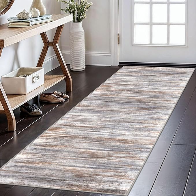 KOZYFLY Modern Abstract Kitchen Runner Rug, 2x6 Washable Rug Runner Non-Slip by KOZYFLY