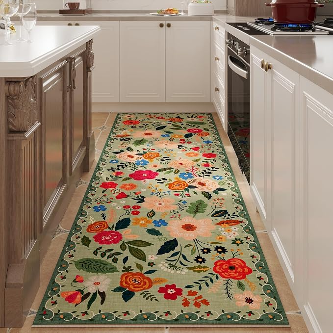 Rugcomf Runner Rug for Hallways Kitchen Rug Non Slip 2'x 6' Washable Rugs - Image 2