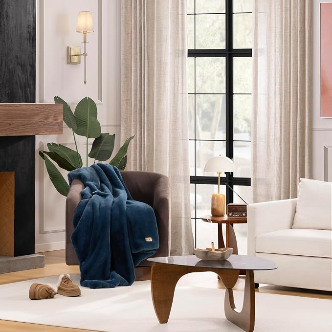UGG Euphoria Faux Fur Throw Blanket, Soft Warm Throw Blankets - Image 2