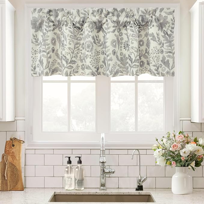 DriftAway Julia Lined Valance Double Layer Thermal Insulated Room Darkening - Image 2
