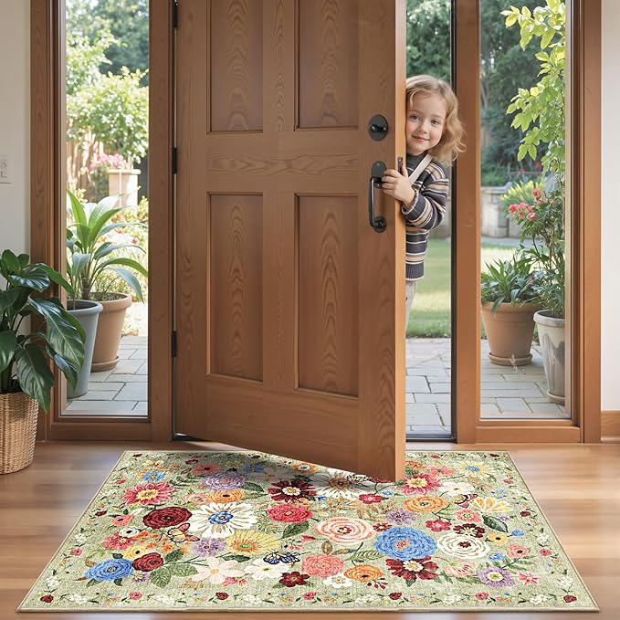 2x4 Entryway Runner Rugs, Non Slip Washable Rugs - Image 2