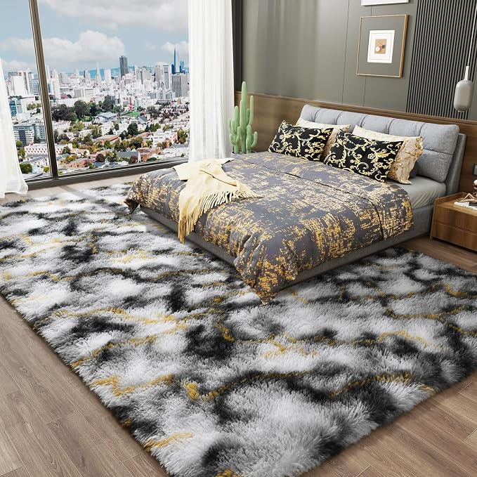 LOCHAS Ultra Soft Indoor Modern Area Rugs Fluffy Living Room Carpets - Image 3