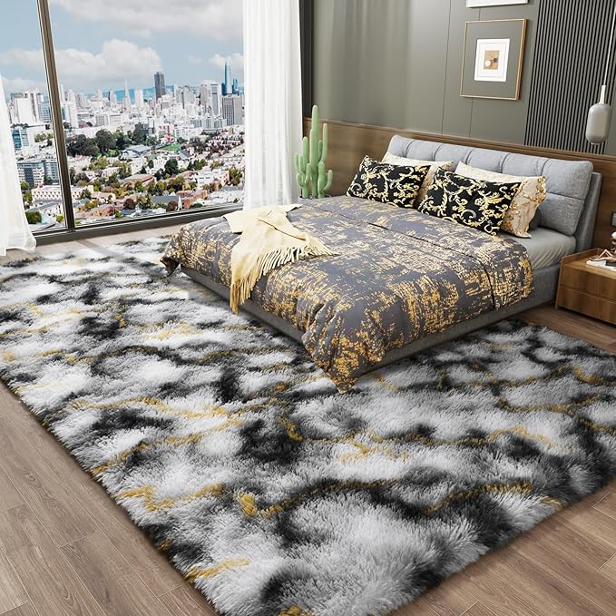 LOCHAS Ultra Soft Indoor Modern Area Rugs Fluffy Living Room Carpets - Image 3