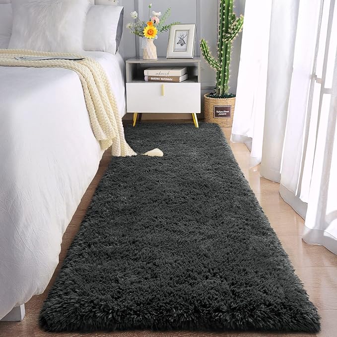 Chicrug Soft Runner Rug for Bedroom Living Room Plush Fluffy Rugs 2x4 Feet - Image 5