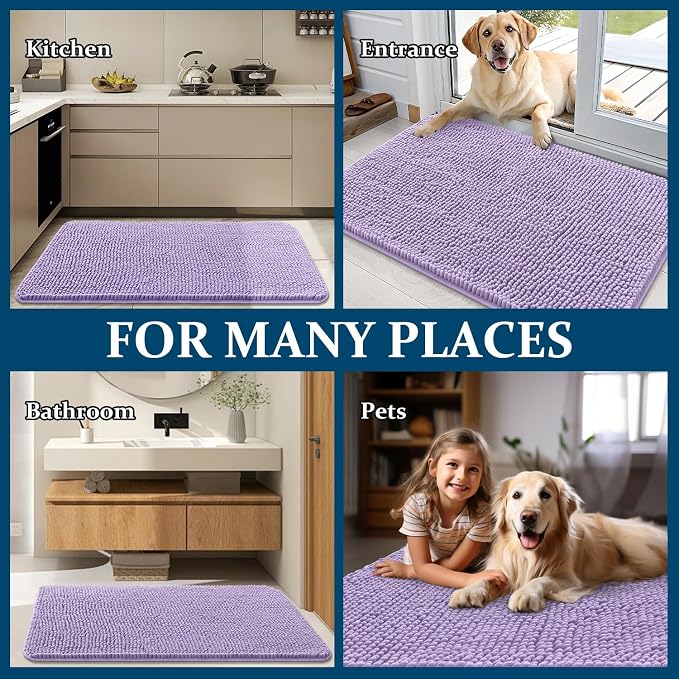 OLANLY Dog Door Mat for Muddy Paws 47x17, Absorbs Moisture and Dirt, Absorbent - Image 8