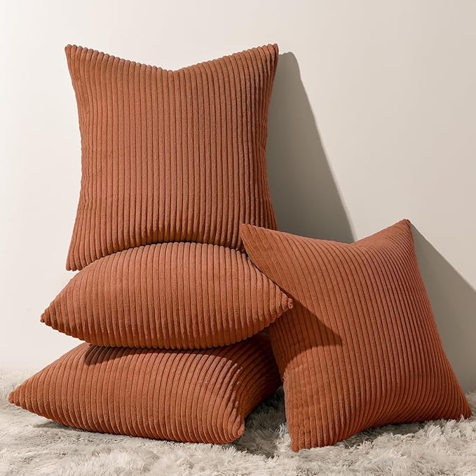 Topfinel Decorative Terracotta Throw Pillow Covers Cushion Cases, Rustic Fall by Topfinel