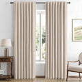 MIULEE 100% Blackout Linen Curtains by MIULEE
