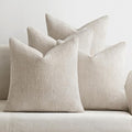 MIULEE Pack of 4 Couch Throw Pillow Covers 16x16 Inch Cream Soft Decorative by MIULEE