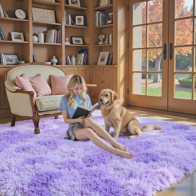 Super Soft Shaggy Area Rugs for Bedroom 4x6 Feet, Shaggy Plush Living Room Shag - Image 5