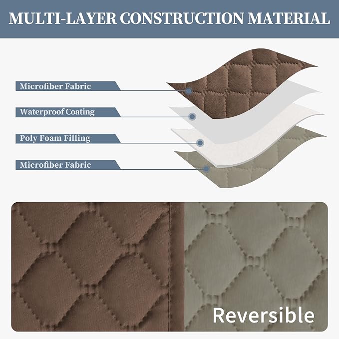 ISSUNTEX Double Protection 100% Waterproof Loveseat Sofa Covers - Image 4