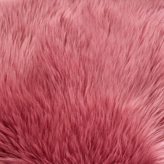 EasyJoy Ultra Soft Fluffy Shaggy Area Rug Faux Fur Rug Chair Cover Seat Pad - Image 9