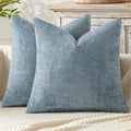 MIULEE Decorative Couch Throw Pillow Covers 20x20 Inch Coastal Blue 2 Pack | by MIULEE