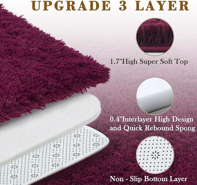 Rugs for Bedroom 4x6, Alfombras para Salas Shag Large Plush Soft Area Rug - Image 4