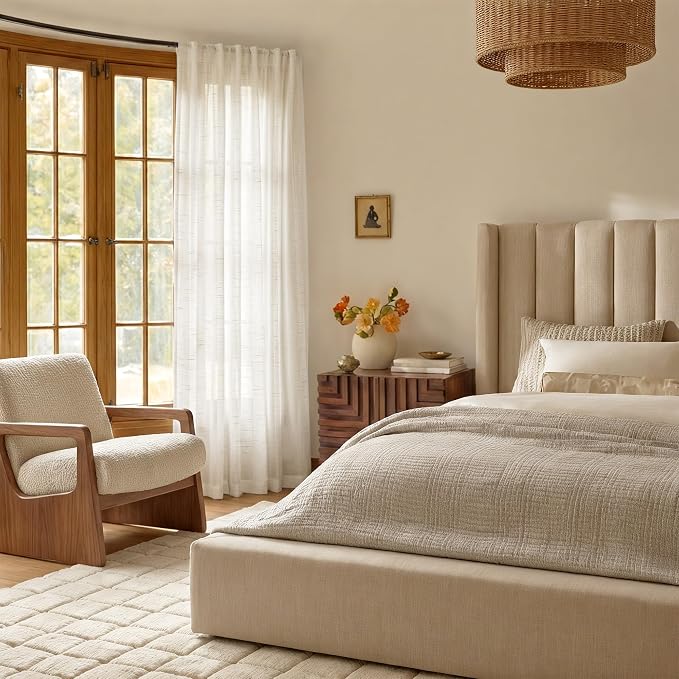 NICETOWN Semi Sheer Linen Curtains - Image 8