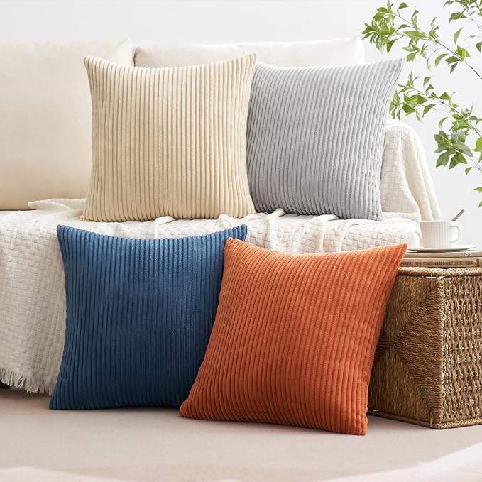 MIULEE Boho Farmhouse Throw Pillow Covers 18x18 Inch Set of 4 Summer Mordern - Image 2