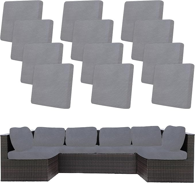 12Pcs Stretch Patio Cushion Covers, Outdoor Couch Covers Replacement, Outdoor by BIETYONE