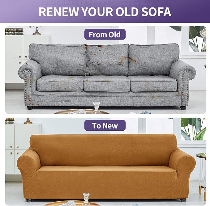 Joccun Stretch Loveseat Couch Cover Slipcover, 1-Piece Sofa Cover - Image 6