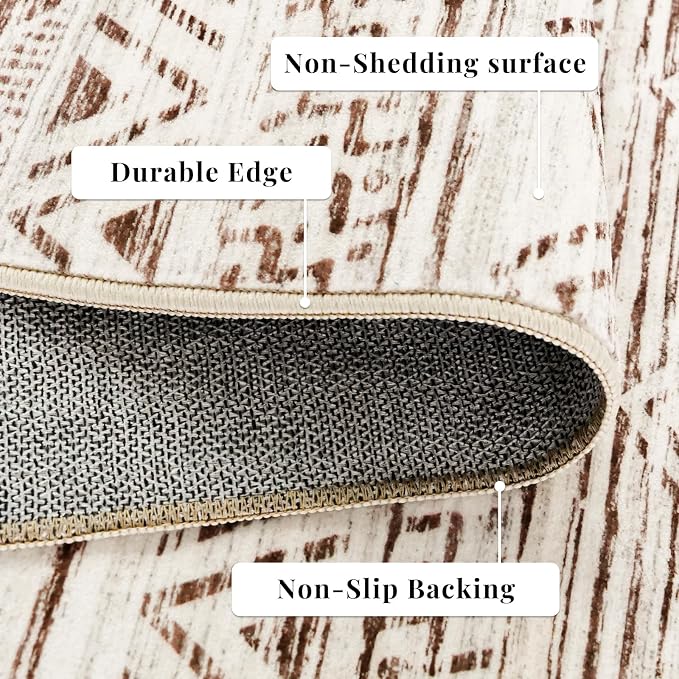 4x8 Washable Hallway Runner Rug：Moroccan Non-Slip Wide Runners - Image 6
