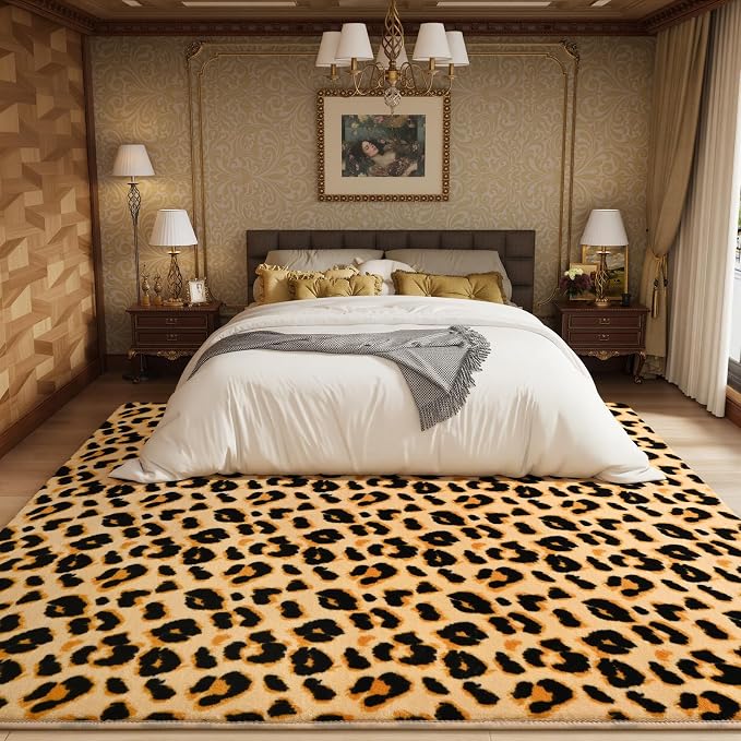 Amearea Soft Leopard Rugs for Bedroom Living Room, 6x9 Modern Cheetah Print - Image 7