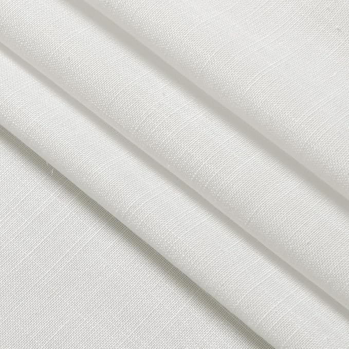 Nanspring Off White Cafe Curtains 45 Inch Length Set 2 Panel Back Tab Pocket - Image 6