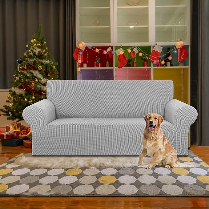 KEKUOU Stretch Loveseat Sofa Cover Slipcover, Couch Covers - Image 2