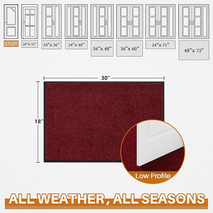 Mibao Front Door Mat, Dirt Trapper Welcome Mat - Image 2