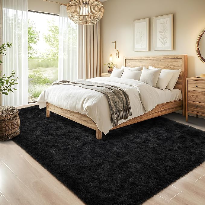 Chicrug Soft Area Rugs for Bedroom Living Room Plush Fluffy Rug 6x9 Feet - Image 2