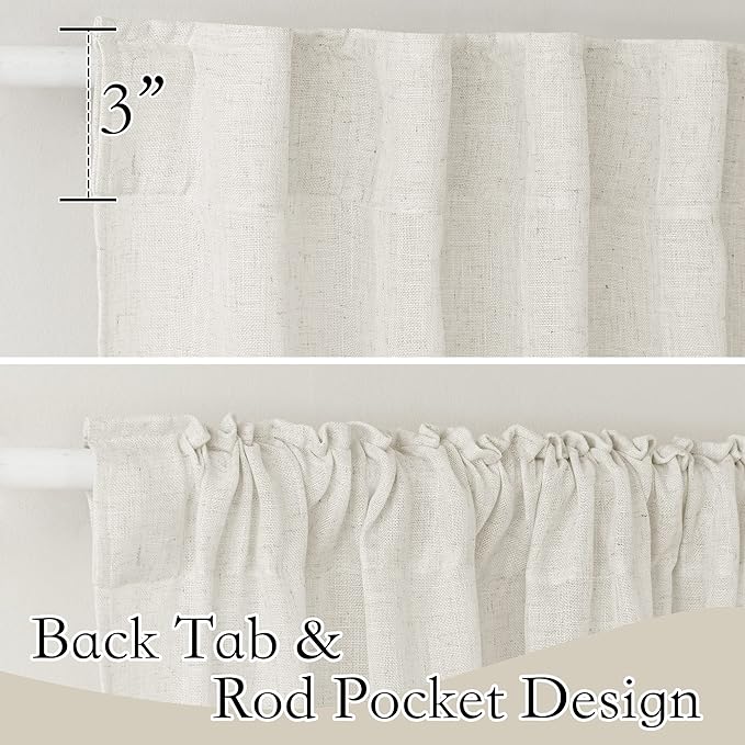 RYB HOME Linen Sheer Curtains - Image 2