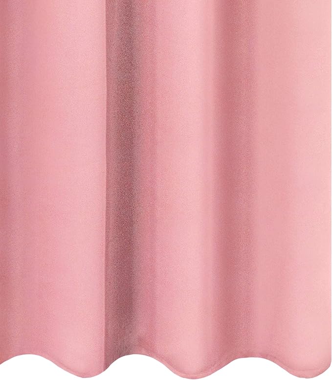 LEMOMO Blackout Curtains 52 x 63 inch/Pink Curtains Set of 2 Panels/Thermal - Image 7