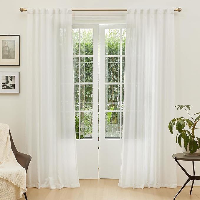 MYSKY HOME 90 Inch Curtains for Sliding Glass Door Windows, Living Room - Image 2