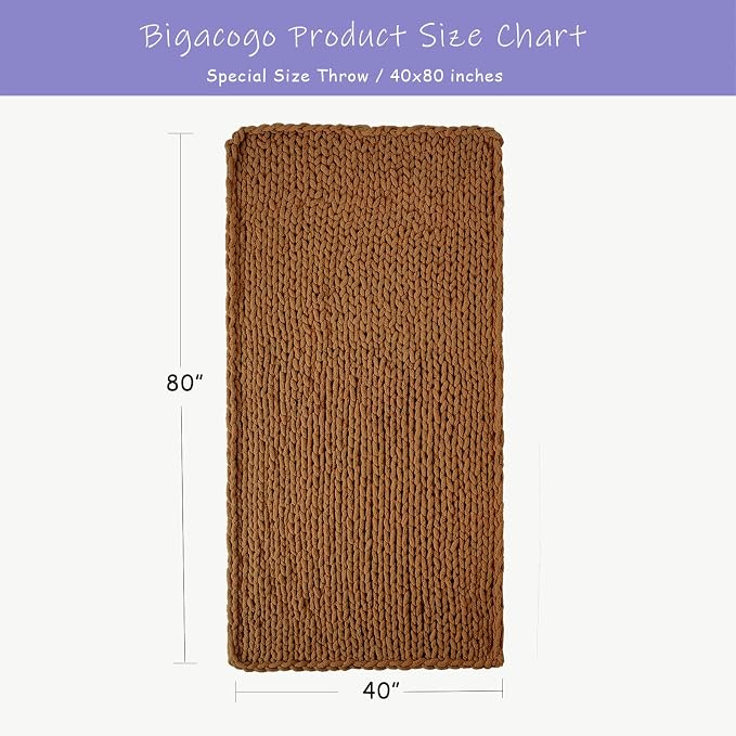 Bigacogo Chunky Knit Throw Blanket - Image 2