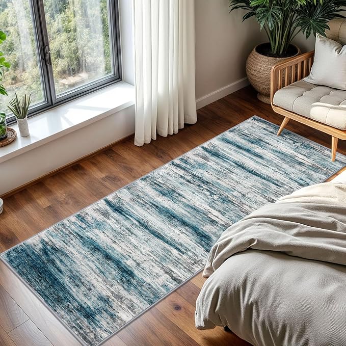 KOZYFLY Modern Abstract Hallway Runner Rug, 2x5 Washable Rug Runner Non-Slip - Image 7