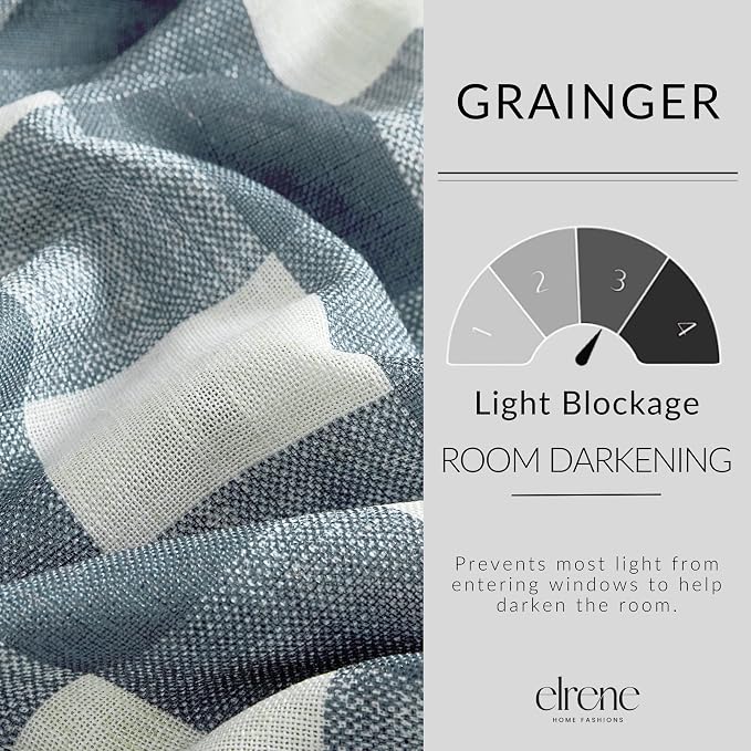 Elrene Home Fashions Farmhouse Living Grainger Buffalo-Check Blackout Window - Image 4