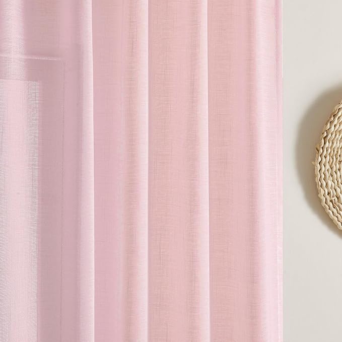 Joydeco Sheer Curtains 108 Inches Long, Window Curtains Privacy Assured - Image 5