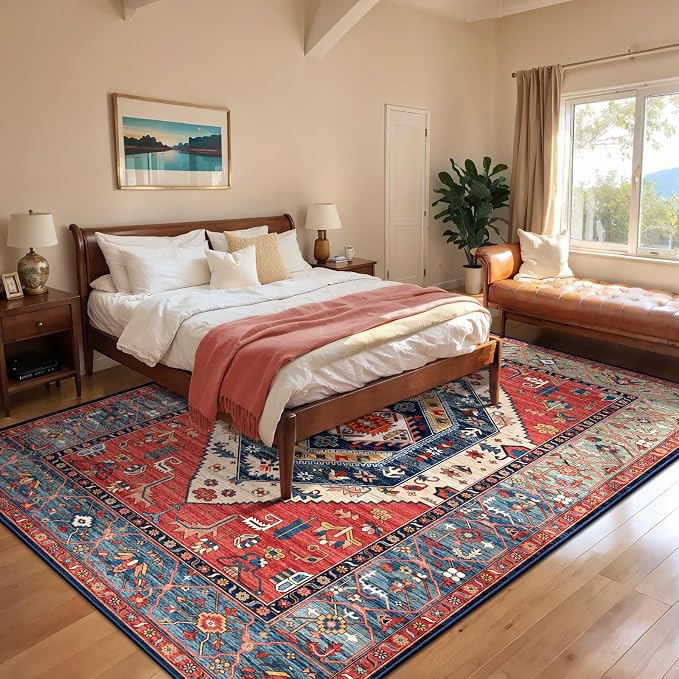 SERISSA 7x10 Area Rugs for Living Room, Large Washable Non-Slip Boho Rug - Image 2