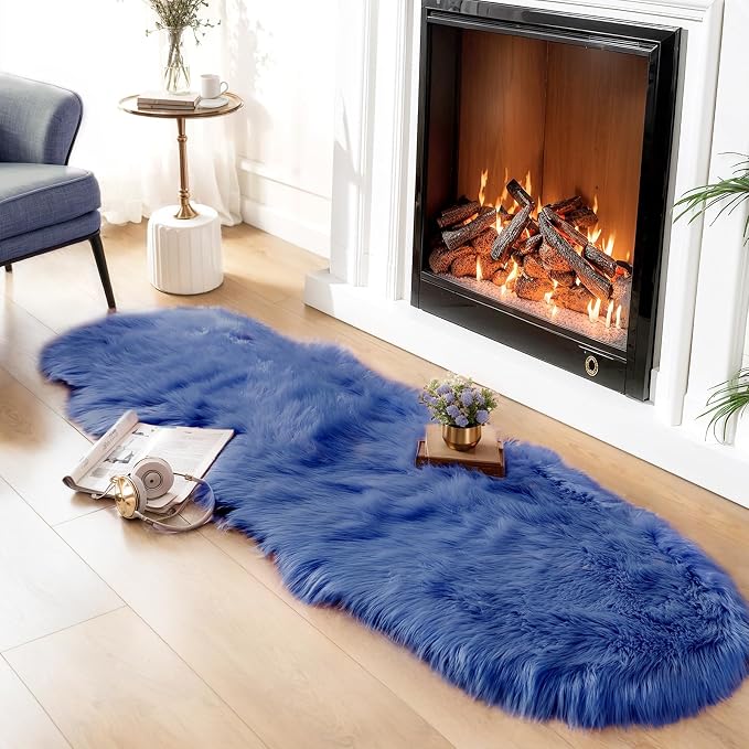 Ciicool Ultra Soft Faux Sheepskin Fur Rug Fluffy Rug by CIICOOLHomeDeco