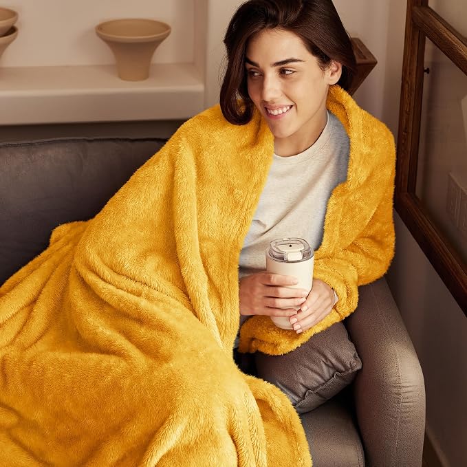 Exclusivo Mezcla Plush Fuzzy Fleece Throw Blanket Extra Large, Super Soft - Image 2