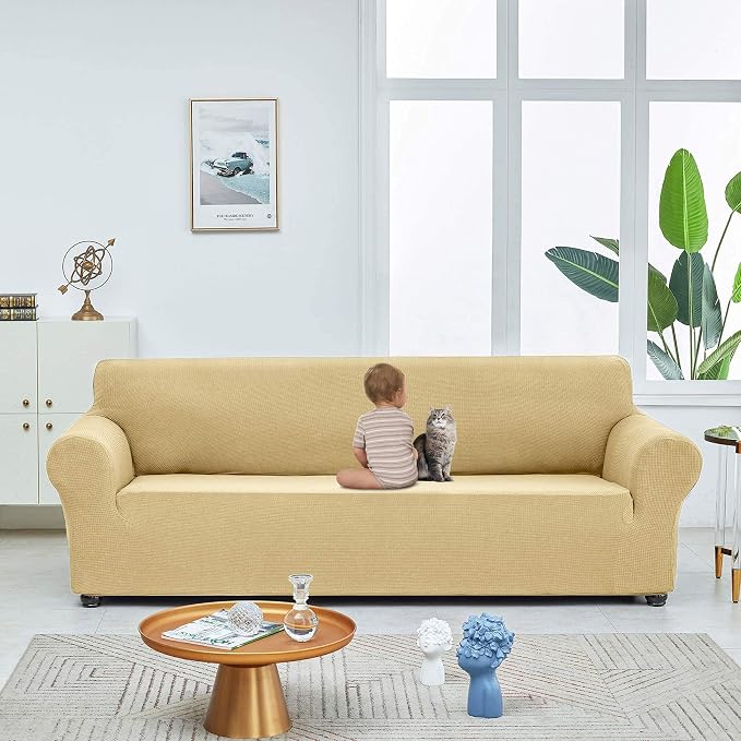 Joccun Stretch Sofa Cover for 2 Cushion Couch, Water Repellent Slipcover - Image 4