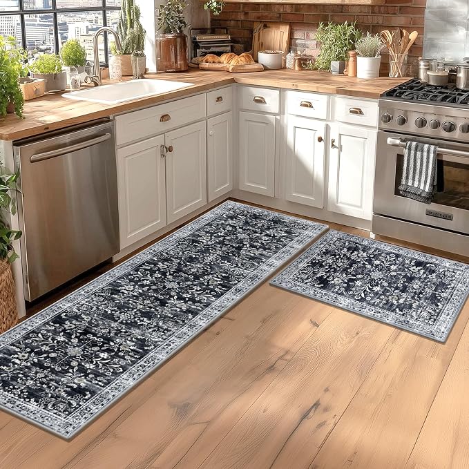 Yamaziot Washable Runner Rug 2x8 – Non Slip Boho Floral Hallway Runner Rug - Image 3