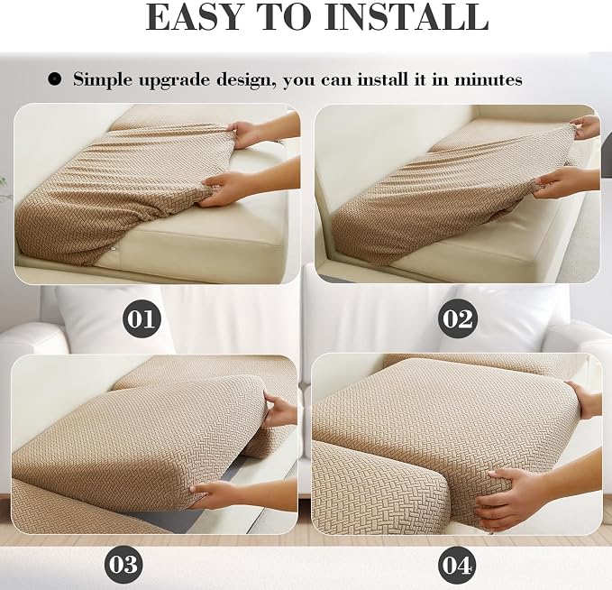 Couch Covers for 3 Cushion Sofa Pet Friendly Couch Cushion Covers Universal - Image 6