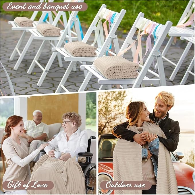 Buryeah 48 Pcs Flannel Throw Blanket Bulk 50 x 60 in Sleepover Blanket Outdoor - Image 4