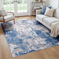 Washable Area Rugs Square 6ft Non-Slip Modern Abstract Soft by RELEANY