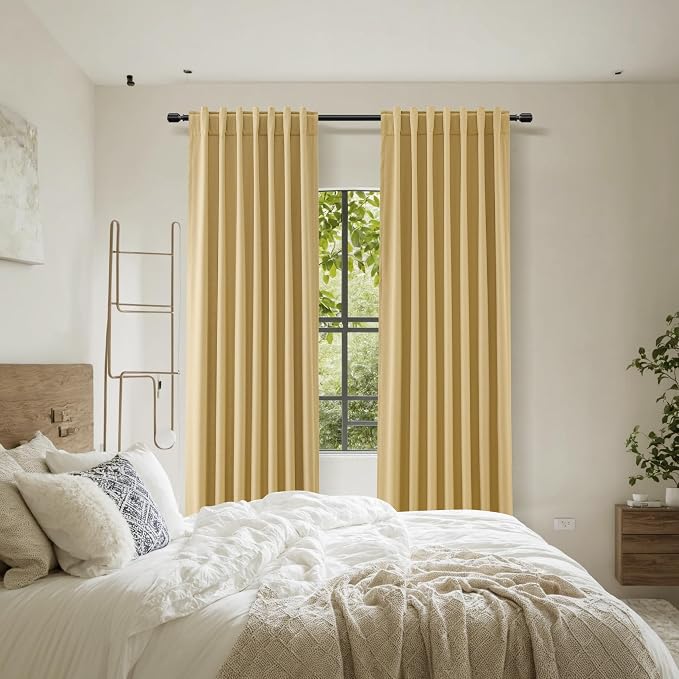 Guken 100% Blackout Curtains 100 Inch Length 2 Panels Set - Image 8