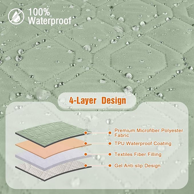 VANSOFY Waterproof Recliner Couch Covers, Sofa Covers 1-Piece Washable - Image 5