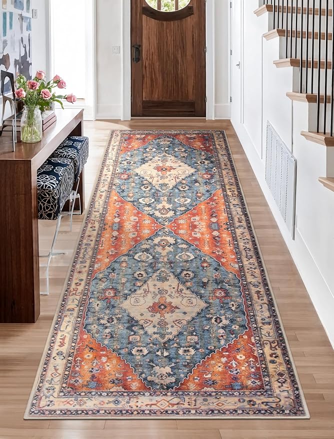 SERISSA Washable Boho Runner Rug by SERISSAHomeDecorCollection
