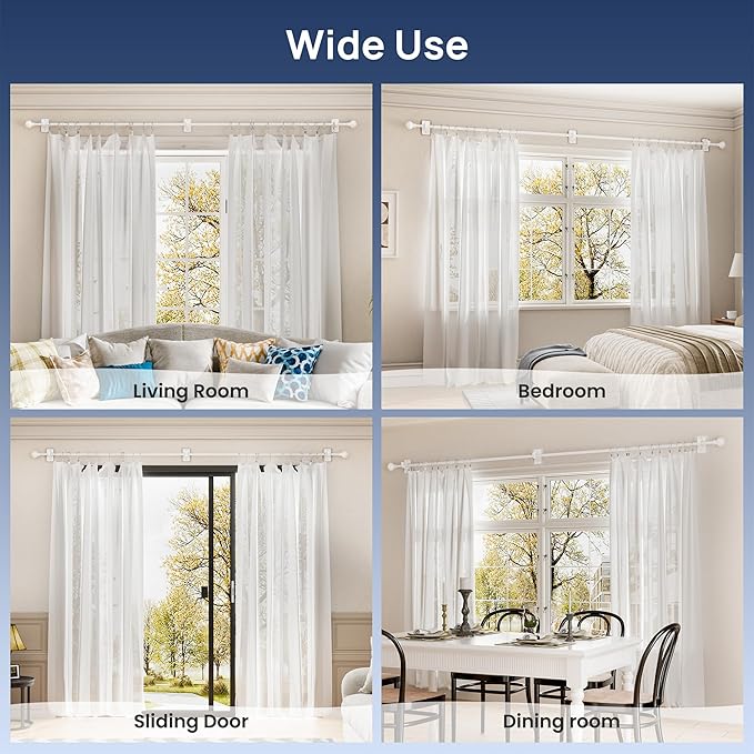 ENJOYBASICS No Drill Curtain Rods - Image 6