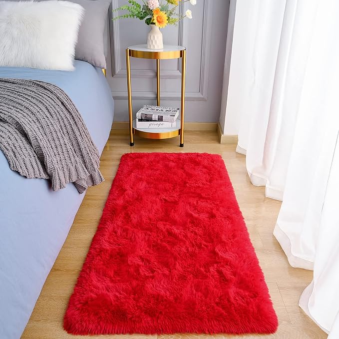 Amearea Shag Fluffy Small Rug, 2x4 Feet Throw Rugs - Image 2